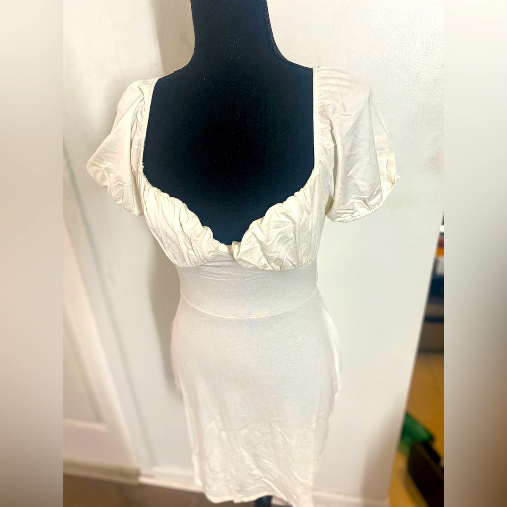 Cupped open tie back mini dress